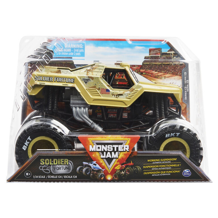 Monster Jam, Official Soldier Fortune Monster Truck, Collector Die-Cast Vehicle, 1:24 Scale