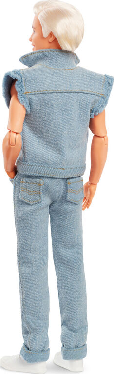 Barbie The Movie Collectible Ken Doll Wearing Denim Matching Set