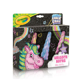 3 craies pour trottoir Crayola - Cornes de licorne