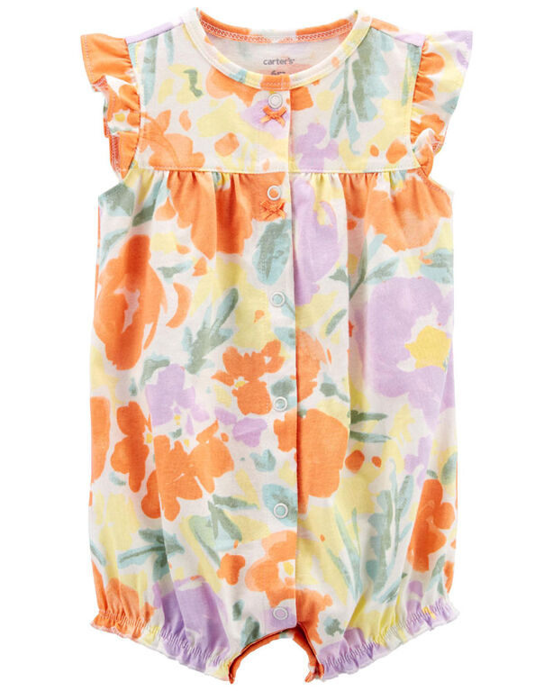 Carter's Floral Snap Up Romper 9M
