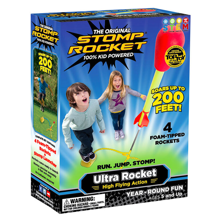 Stomp Rocket Ultra Rocket with 4 Rockets - English Edition