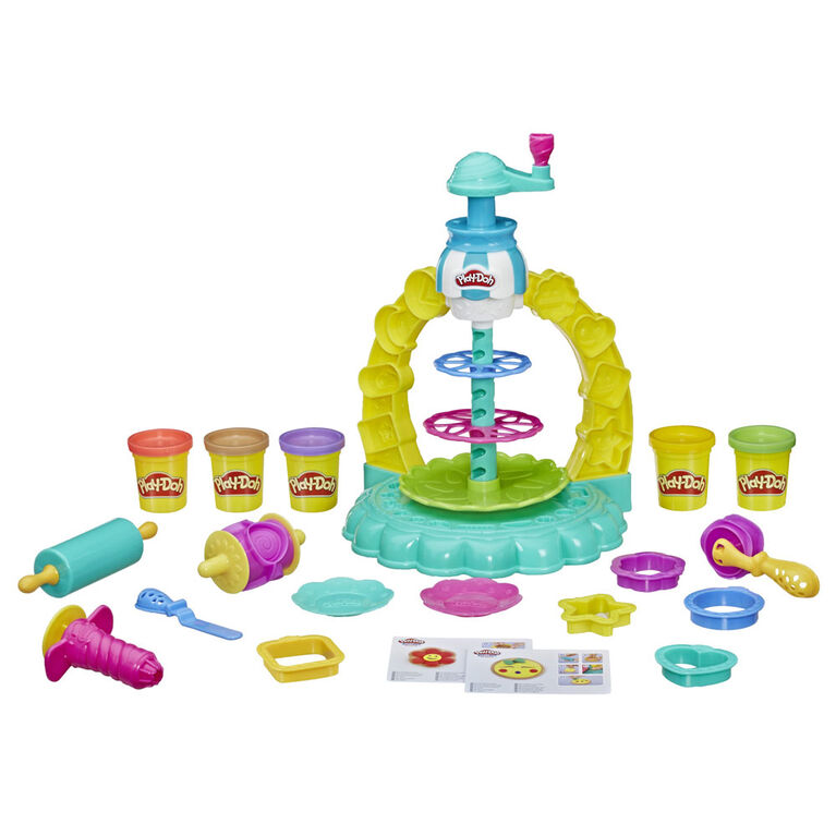 Kitchen Creations de Play-Doh, ensemble de jouets de cuisine Biscuits garnis, avec 5 couleurs Play-Doh atoxiques