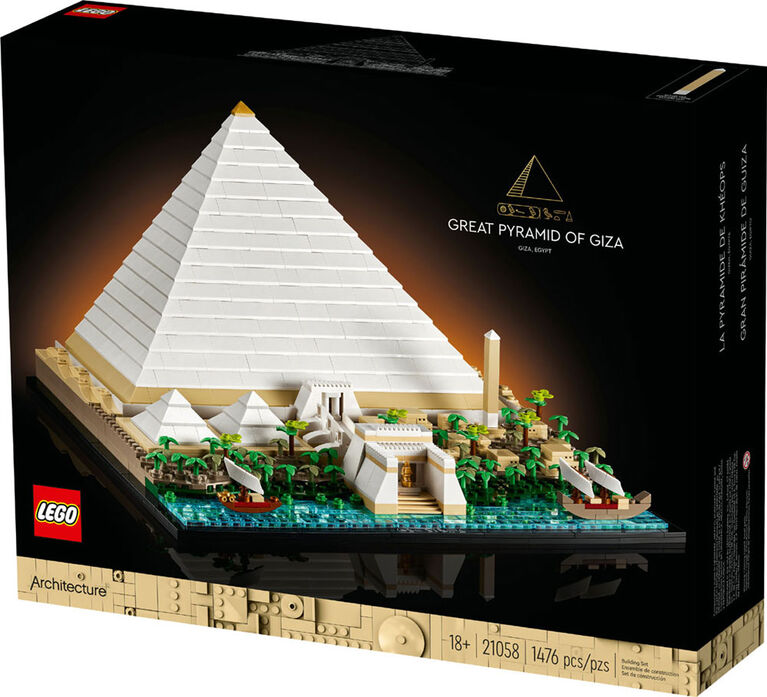 LEGO 21058 Architecture La Grande Pyramide de Gizeh: Loisir Créatif & 21042  Architecture La Statue de la Liberté, Ensemble de Construction Skyline