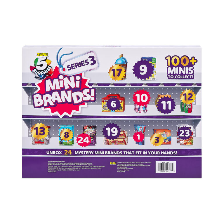 5 Surprise Mini Brands Series 3 Limited Edition Advent Calendar with 6 Exclusive Minis by ZURU