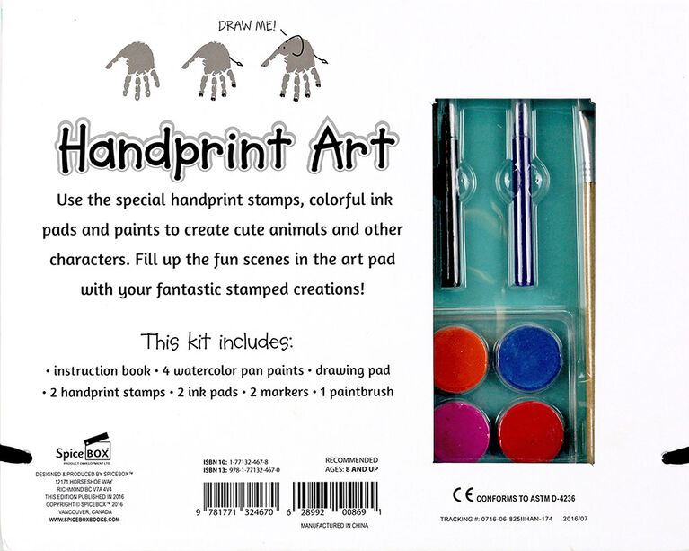 SpiceBox Trousses d'art pour enfants, Imagine, L'art des empreintes de mains, Tranche d'âge - Édition anglaise