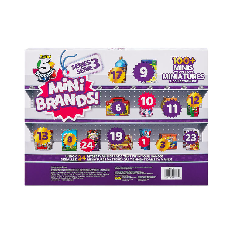 Ensemble de 24 surprises Mini Brands série 3 de 5 Surprise en édition limitée, dont 6 Minis exclusifs par ZURU