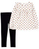 Ensemble 2 pièces haut en jersey fleuri et pantalon blanc Carter's 3T