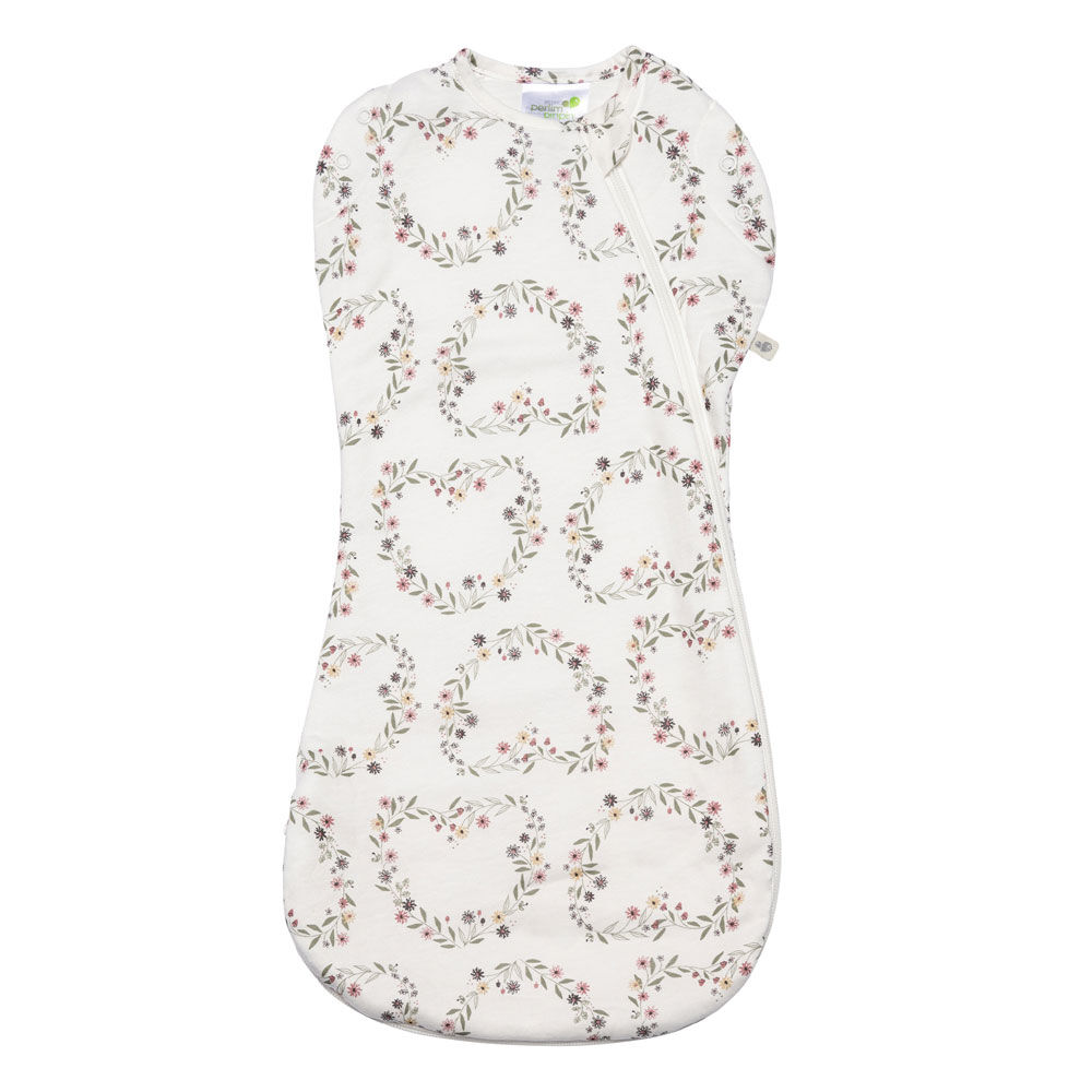Perlimpinpin-Bamboo newborn sleep bag-Heart-0-3m
