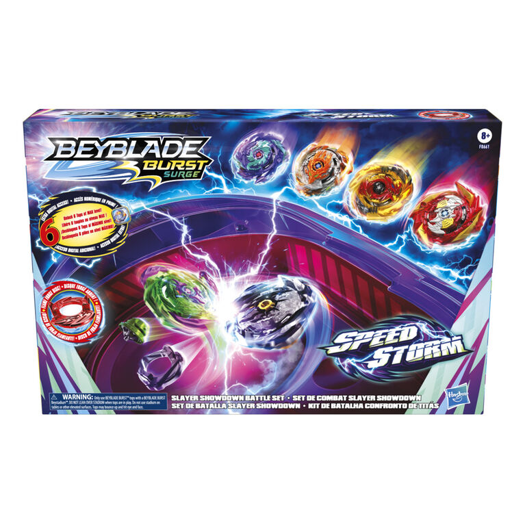 Beyblade Burst Surge Speedstorm Slayer Showdown Battle Set - R Exclusive