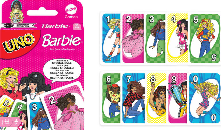 UNO Barbie Card Game for Kids & Family Night