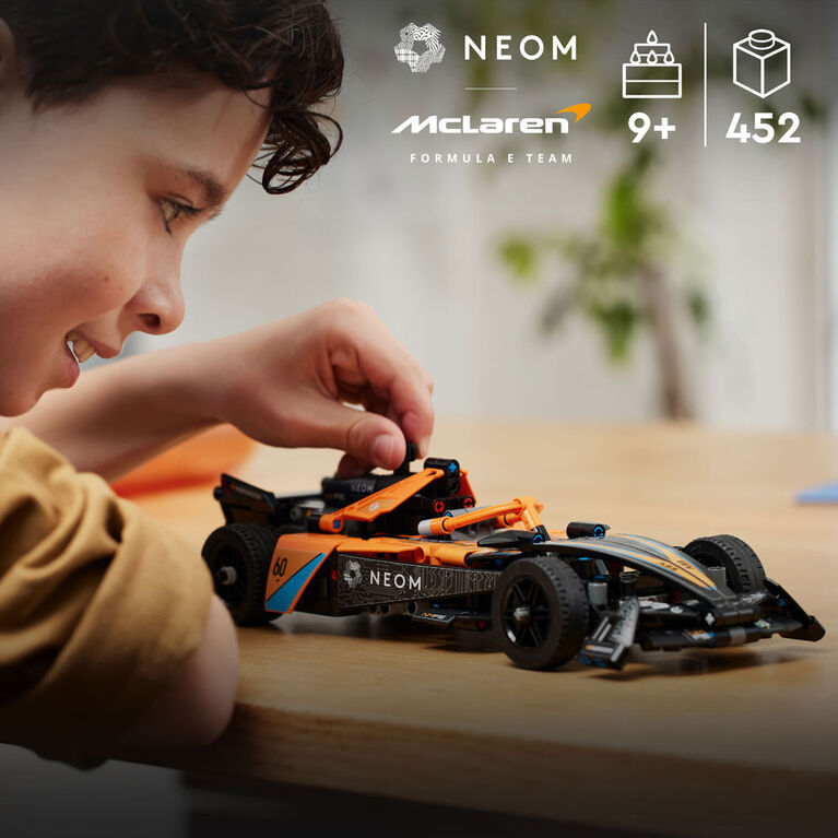 LEGO Technic NEOM McLaren Formula E Race Car Toy and Birthday Gift Idea 42169