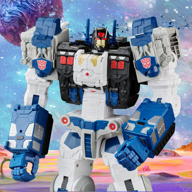 Transformers Toys Generations Legacy Series Titan Cybertron Universe Metroplex Action Figure, 22-inch