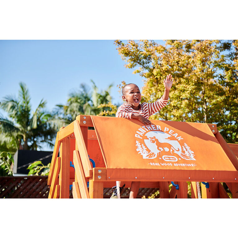 Portique de jardin Panther Peak Real Wood Adventures Little Tikes pour les enfants