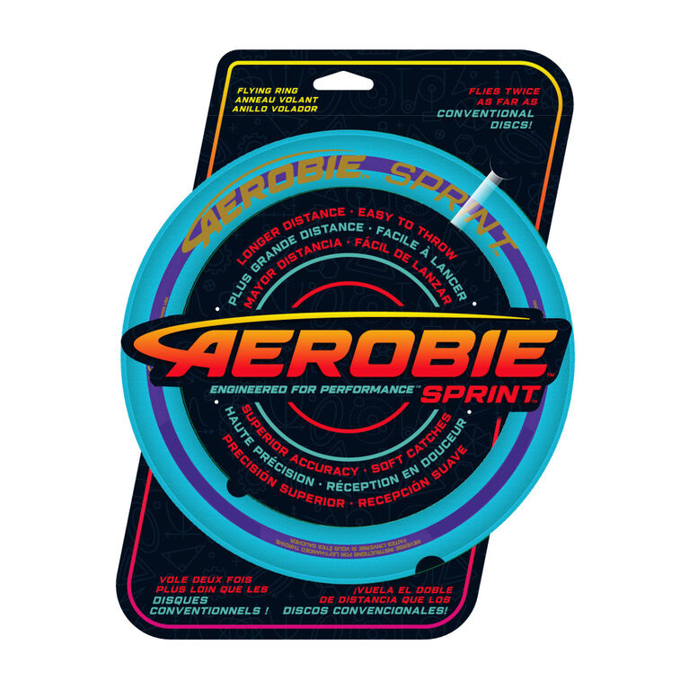 Aerobie Sprint Ring - Disque volant d'extérieur - 25,4 cm - Bleu