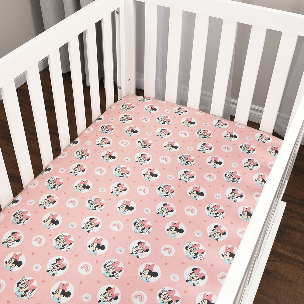 Disney Minnie Mouse, Going Dotty, 2-pack Flannel Fitted Crib Sheets