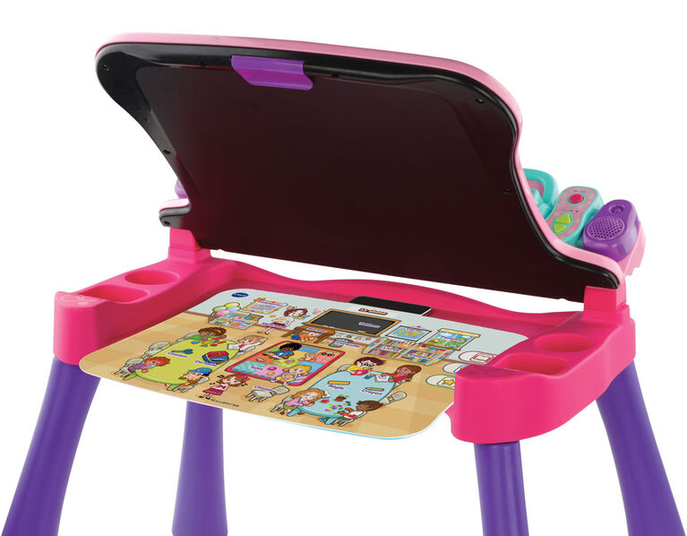 Vtech Magi bureau interactif 4 en 1 - Rose - Notre exclusivité - Édition  française