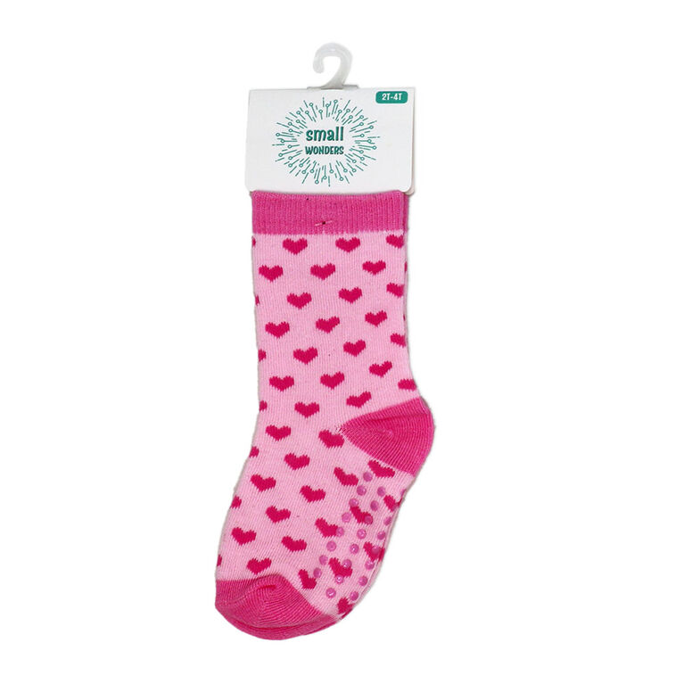 Small Wonder - Chaussette pour tout-petit, coeur rose 2T-4T