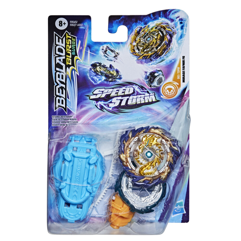 Beyblade Burst Surge Speedstorm Mirage Fafnir F6 Spinning Top Starter Pack