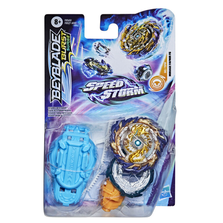 Beyblade Burst Surge, Trousse de départ avec Speedstorm Mirage Fafnir F6 et lanceur