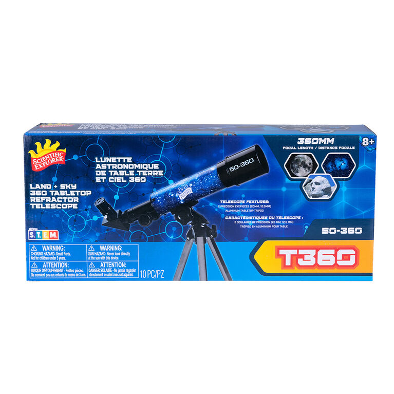 Scientific Explorer - Land + Sky 360 50Mm Telescope Blue