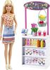 Barbie Smoothie Bar Playset, Blonde Barbie Doll, Smoothie Bar and 10 Accessories