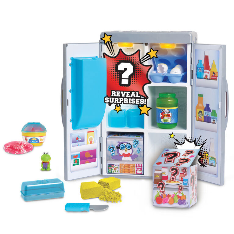 Ryan's World Chef Ryan's Fridge Surprise, Lights and Sounds, Dry Erase Board and Play Food Inspired Blind Containers of Figures, Ooze, and More!