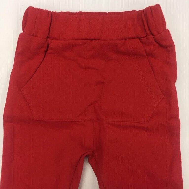 Coyote and Co. POP Print Long Sleeve white Bodysuit & Red Pant 2 piece set - size 6-9 months