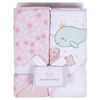 Koala Baby - Pink Narwhal Woven Hooded Towel - 2 Pack