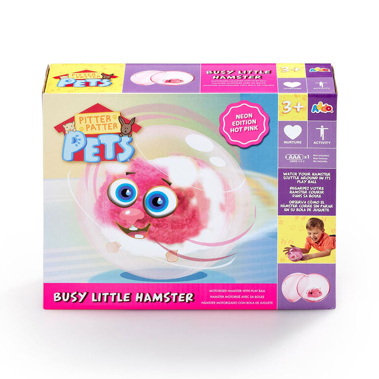 Pitter Patter Pets Busy Little Hamster Neon Pink English Edition