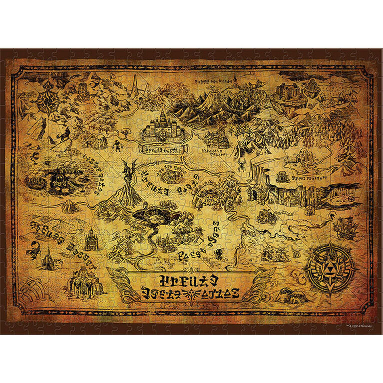 The Legend of Zelda "Hyrule Map" Casse-Tête De Collection De 550 Pièces