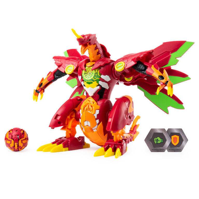 Bakugan - Figurine transformable Dragonoid Maximus de 20,3 cm avec effets sonores et lumineux.