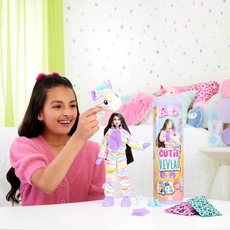 Barbie Cutie Reveal Zebra Doll & Accessories, Color Dream Series with 1 Surprises