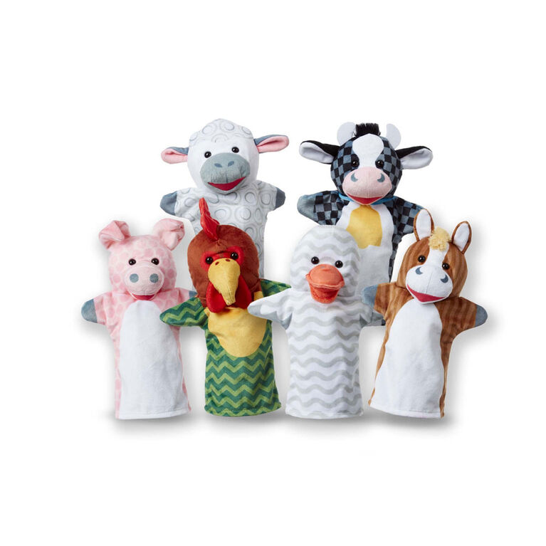 Marionnettes à main Melissa & Doug Barn Buddies, ensemble de 6 - Édition anglaise