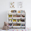 Toy Organizer with 12 Bins, White/White