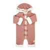 Rock a Bye Baby Combinaison en tricot v&eacute;ritable avec doublure en sherpa : rose, 6-12 mois
