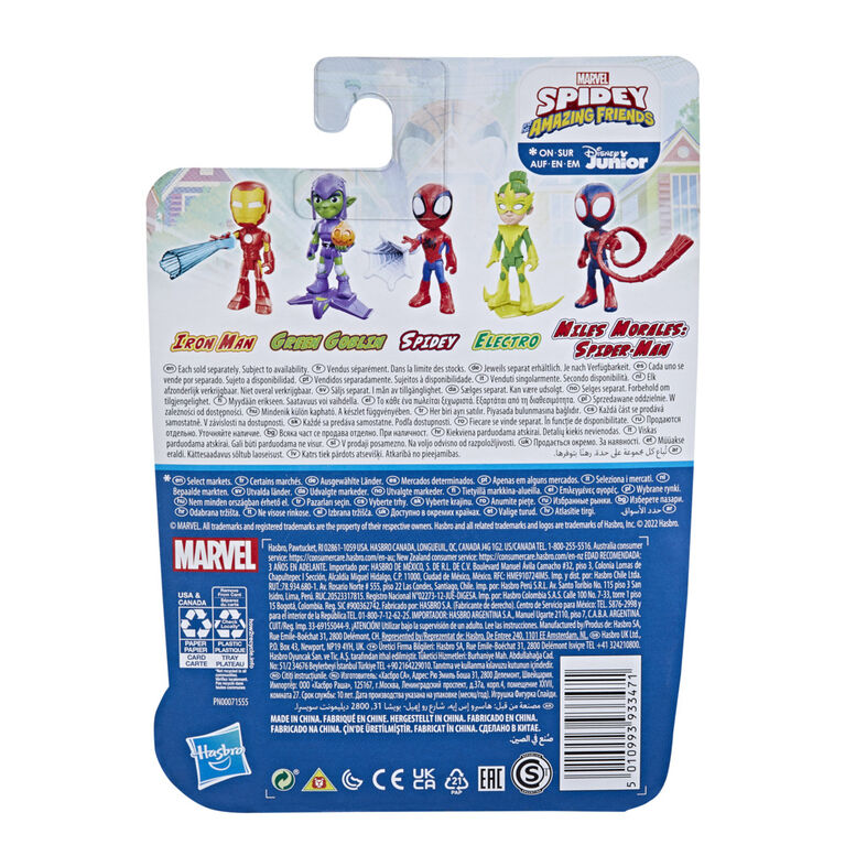 Marvel Spidey et ses Amis Extraordinaires, figurine Iron Man, jouet de héros préscolaire avec accessoire
