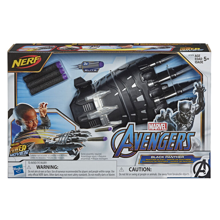 NERF Power Moves Marvel Avengers Griffe de combat Black Panther