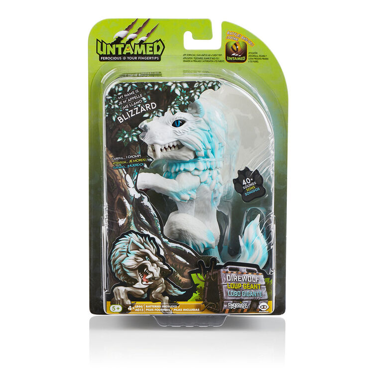 Fingerlings Untamed - Dire Wolf - Blizzard (White and Blue) - R Exclusive