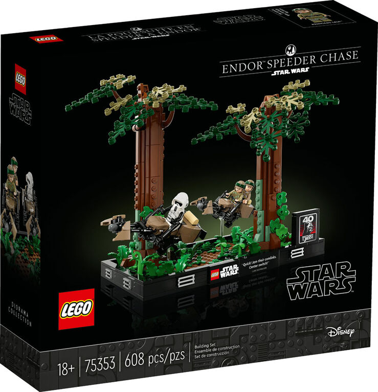 LEGO Star Wars Endor Speeder Chase Diorama 75353 Building Set (608 Pieces)