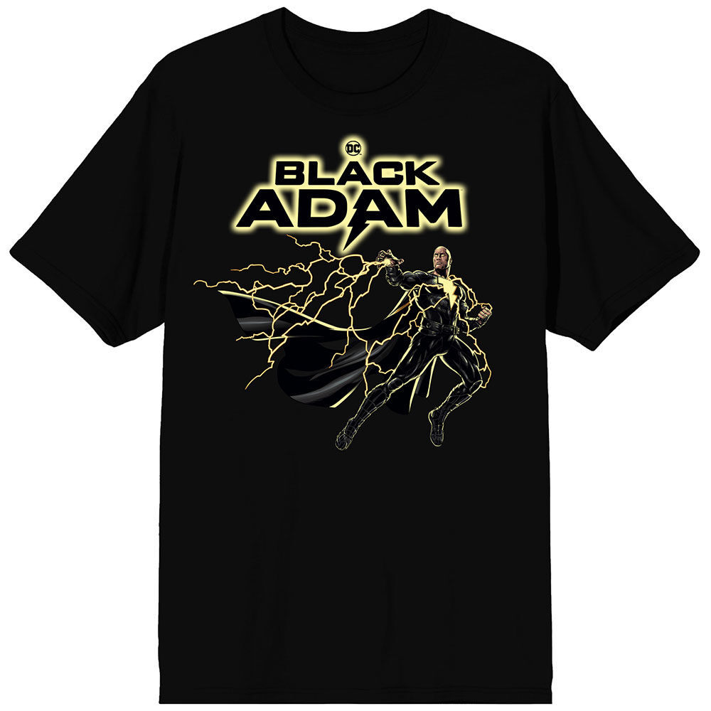 DC Comics Black Adam Shazam Lightening Noir T-Shirt 