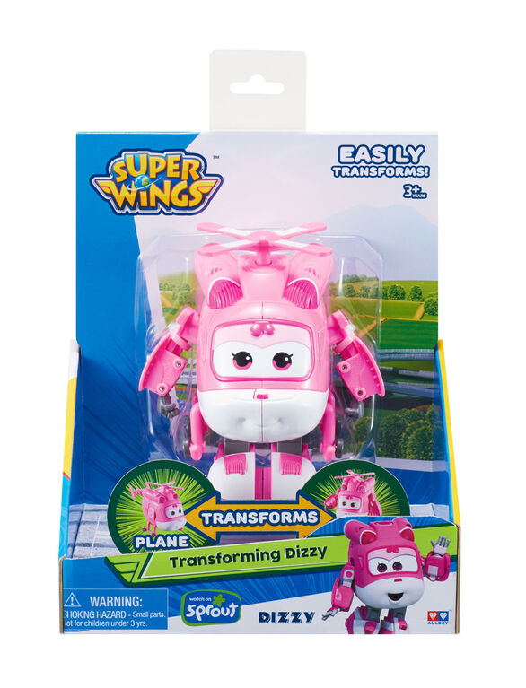 Super Wings Transform-A-Bots 4pk - Rescue Dizzy, Rescue Zoey, Astra, Space Astro Action Figures, Transformable Play Planes And Robot Figures, Toy For Children 3