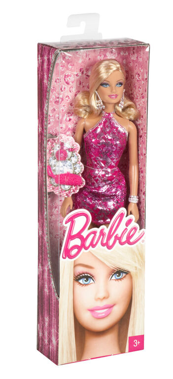 Poup&eacute;e Barbie Glitz - Robe rose