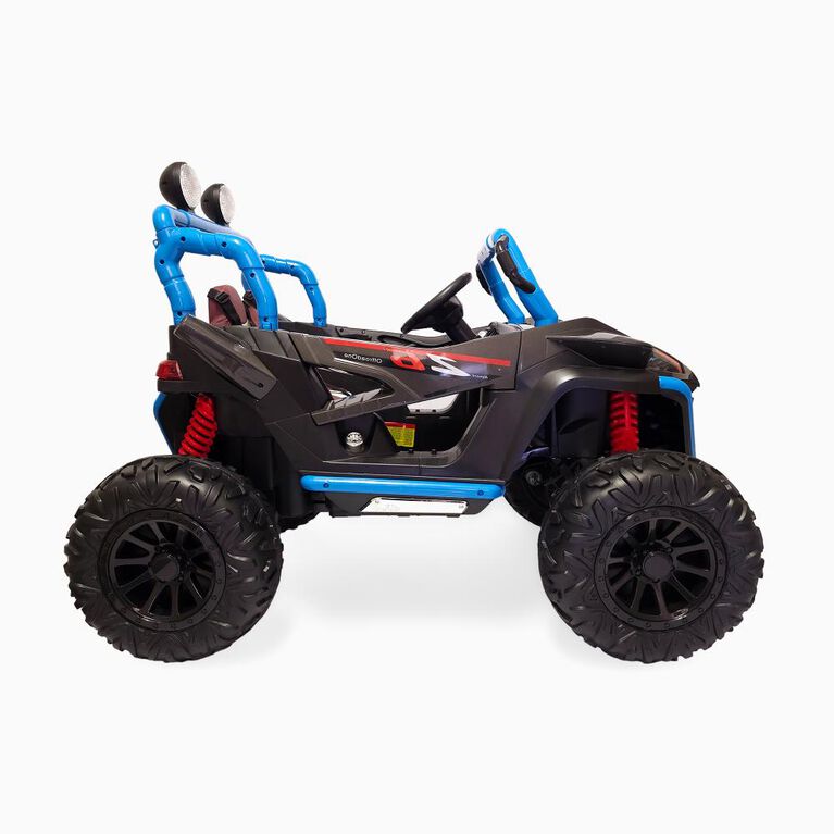 KIDSVIP Licensed Sport MX 2x12V 4x4 Kids Ride-On 2-Seater UTV Buggy - Grey - English Edition