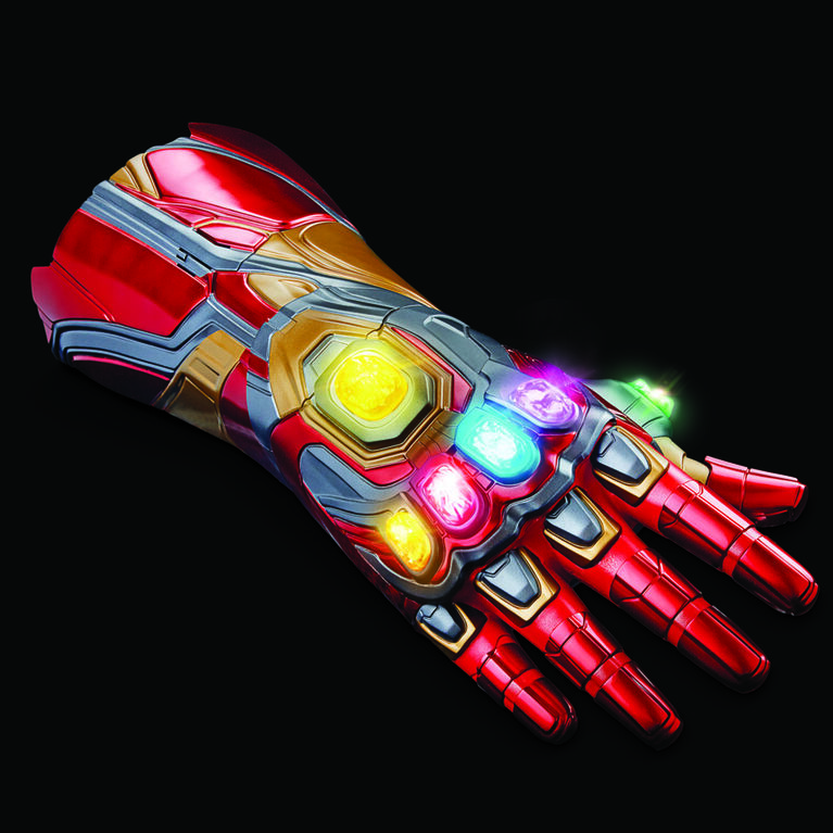 Marvel Legends Series, gant électronique articulé Iron Man Nano Gauntlet, lumières