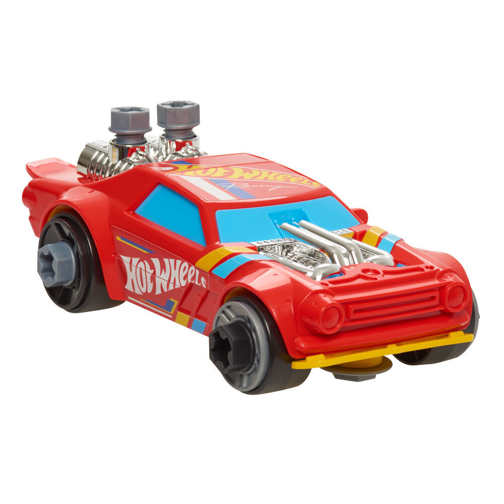 Ensemble de Construction de Voiture de Course Hot Wheels 29 Elements Permettant Aux Enfants de Personnaliser Leur Propre Voiture Jouet Voiture