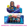 Voiture LOL Surprise Dance Machine avec poupée exclusive, piscine surprise et piste de danse, lampe à lumière noire magique et multicolore
