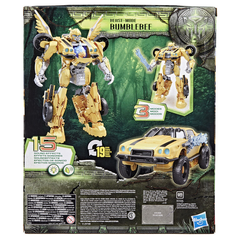 Transformers Toys Transformers: Rise of the Beasts Movie, Beast-Mode Bumblebee Action Figure, Ages 6 and up, 10-inch - French Edition