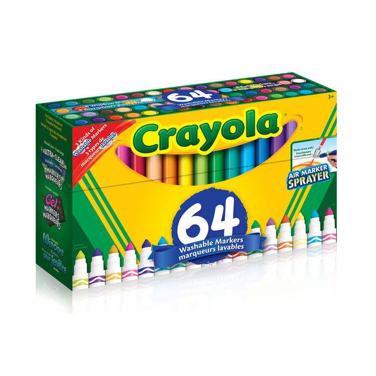 Crayola Washable Markers, 64 Ct
