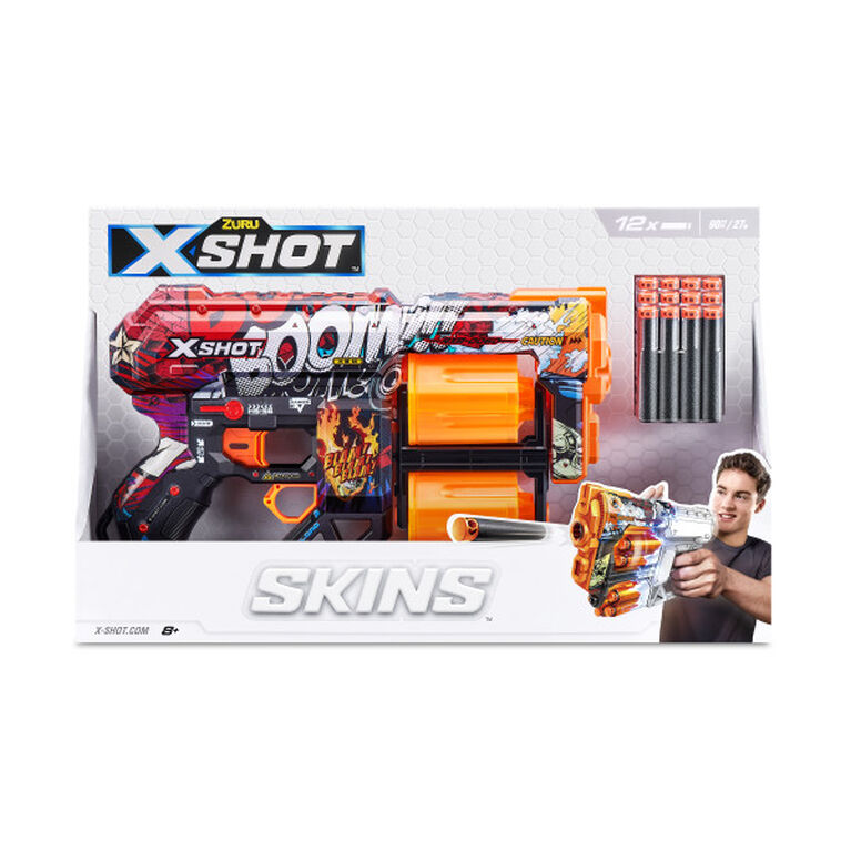 Zuru X-Shot Skins Dread Dart Blaster - Boom (12 Darts)