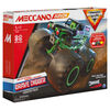 Meccano Junior, Official Monster Jam Grave Digger Monster Truck STEM Model Building Kit with Pull-back Motor